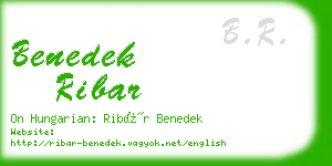 benedek ribar business card